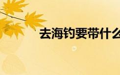 去海钓要带什么装备（去海钓）