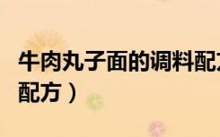 牛肉丸子面的调料配方（牛肉丸子面的做法和配方）