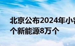 北京公布2024年小客车指标配额：普通2万个新能源8万个