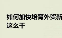 如何加快培育外贸新动能？2024年中国经济这么干