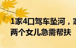 1家4口驾车坠河，家属：幸存男童脑死亡，两个女儿急需帮扶