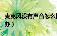麦克风没有声音怎么回事（麦克风没有声音咋办）