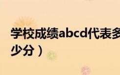 学校成绩abcd代表多少分（成绩abcd代表多少分）