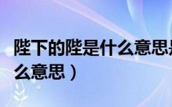 陛下的陛是什么意思是台阶吗（陛下的陛是什么意思）