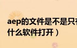 aep的文件是不是只有ae才能打得开（aep用什么软件打开）