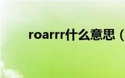 roarrr什么意思（roar是什么意思）