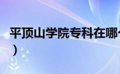 平顶山学院专科在哪个校区（平顶山学院专科）
