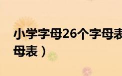 小学字母26个字母表视频（小学字母26个字母表）