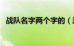 战队名字两个字的（游戏战队名字两个字）