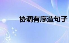 协调有序造句子（协调有序造句）