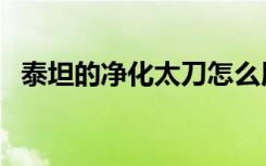 泰坦的净化太刀怎么用（泰坦的净化太刀）