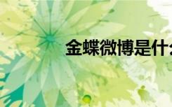 金蝶微博是什么（金蝶微博）