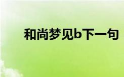 和尚梦见b下一句（和尚只在我梦里）