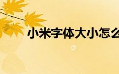 小米字体大小怎么设置（小米自提）
