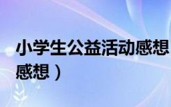 小学生公益活动感想100字（小学生公益活动感想）