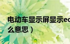 电动车显示屏显示ecu是什么意思（ecu是什么意思）