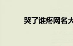 哭了谁疼网名大全（哭了谁疼）