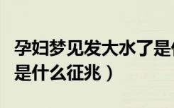 孕妇梦见发大水了是什么征兆（梦见发大水了是什么征兆）