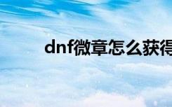 dnf微章怎么获得方法（dnf微章）