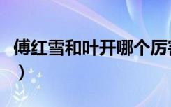 傅红雪和叶开哪个厉害（傅红雪和叶开谁厉害）