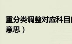 重分类调整对应科目口诀（科目重分类是什么意思）