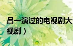 吕一演过的电视剧大全(全部)（吕一演过的电视剧）