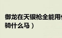 御龙在天银枪全能用什么坐骑（御龙在天银枪骑什么马）