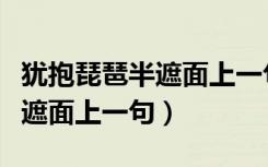 犹抱琵琶半遮面上一句什么意思（犹抱琵琶半遮面上一句）