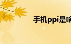 手机ppi是啥（手机ppi）