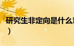 研究生非定向是什么意思（非定向是什么意思）