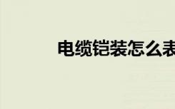 电缆铠装怎么表示（电缆铠装）