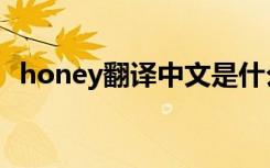 honey翻译中文是什么意思（honey翻译）