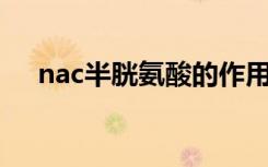 nac半胱氨酸的作用（半胱氨酸的作用）