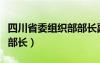 四川省委组织部部长副部长（四川省委组织部部长）