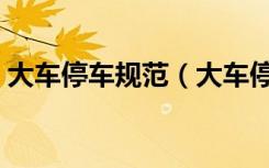 大车停车规范（大车停车位标准尺寸及图片）
