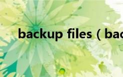 backup files（backup文件怎么打开）