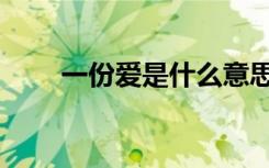 一份爱是什么意思（一份爱就够了）