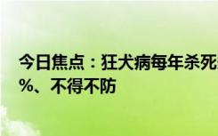今日焦点：狂犬病每年杀死多少人上热搜：病死率近乎100%、不得不防