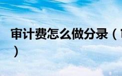 审计费怎么做分录（审计费计入什么会计科目）