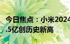 今日焦点：小米2024年第一季度财报：月活6.5亿创历史新高