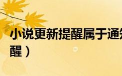 小说更新提醒属于通知的哪一种（小说更新提醒）