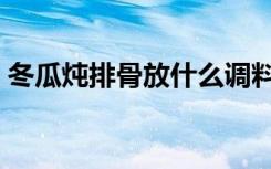 冬瓜炖排骨放什么调料（炖排骨放什么调料）