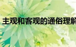 主观和客观的通俗理解（主观与客观的区别）