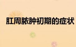 肛周脓肿初期的症状（肛周脓包初期图片）