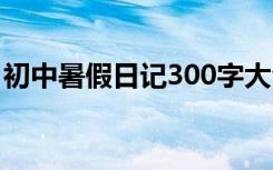 初中暑假日记300字大全 初中暑假日记300字