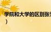 学院和大学的区别张雪峰（学院和大学的区别）