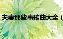夫妻那些事歌曲大全（夫妻那些事儿主题曲）