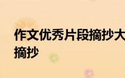 作文优秀片段摘抄大全有标题 作文优秀片段摘抄