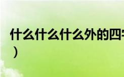 什么什么什么外的四字成语（什么什么外成语）