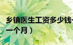 乡镇医生工资多少钱一个月（医生工资多少钱一个月）